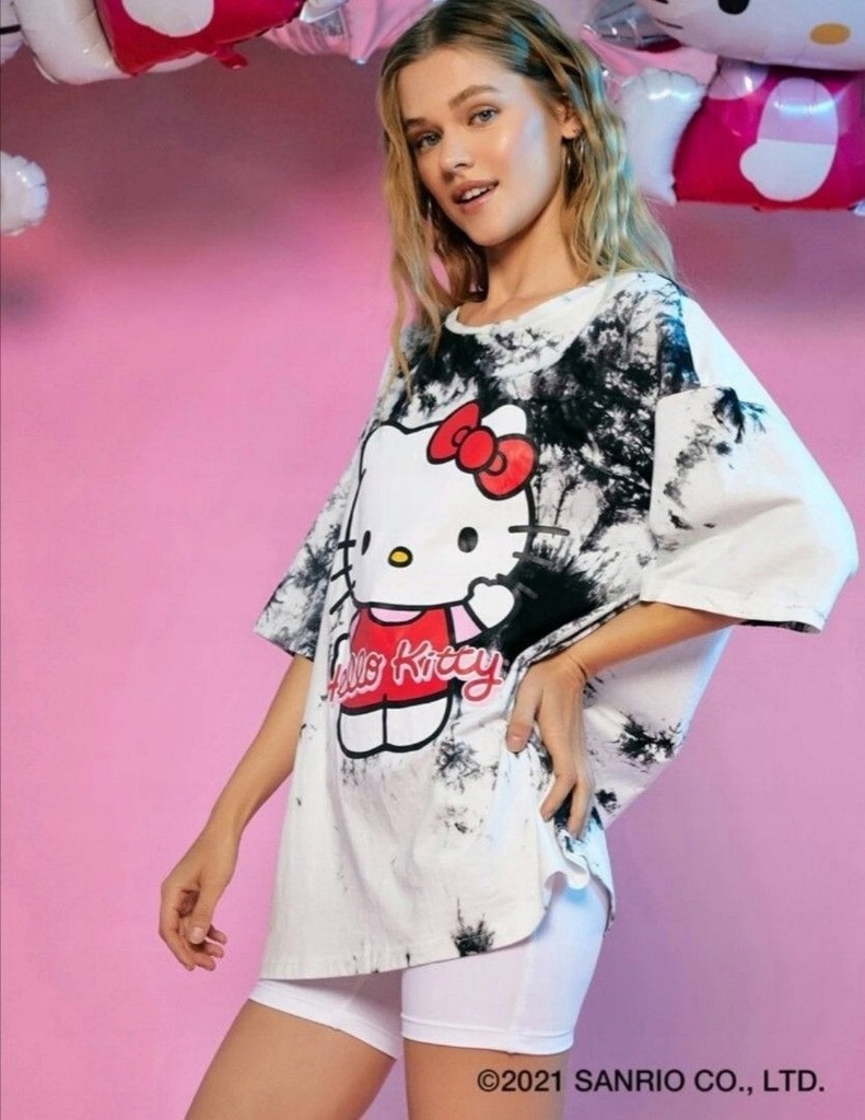 B29S006 T-SHIRT OVERSIZE HELLO KITTY SHEIN XL