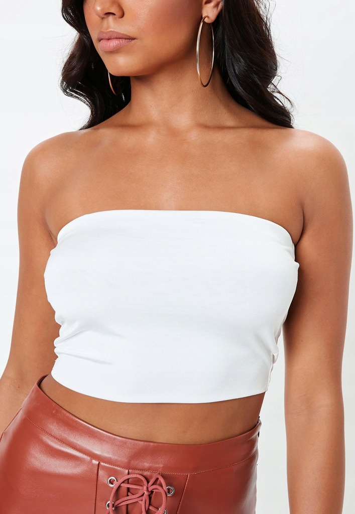 R1W102*MISSGUIDED KRÓTKI TOP OPASKA BIEL 36 S P01