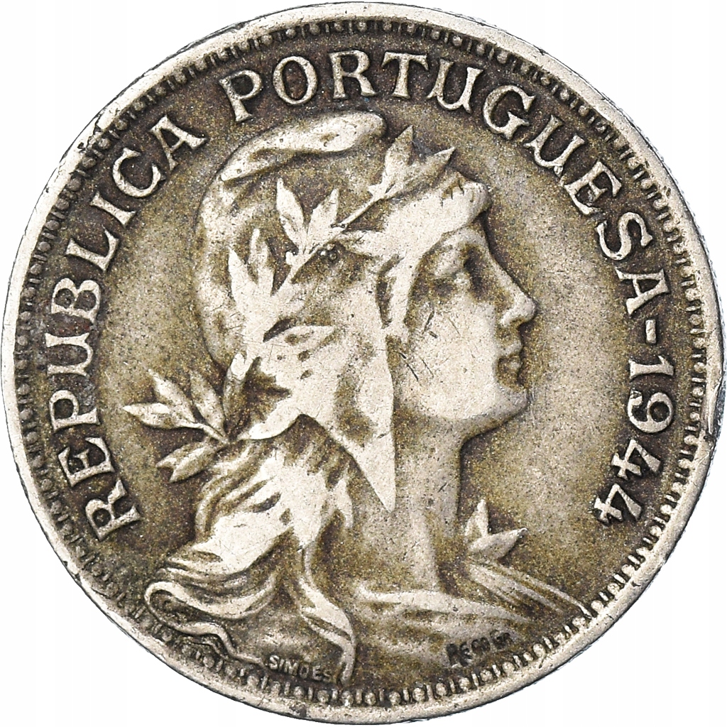 Moneta, Portugal, 50 Centavos, 1944