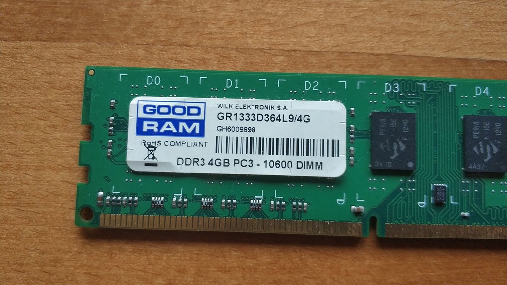 Pamięć RAM 4GB DDR3 GOODRAM