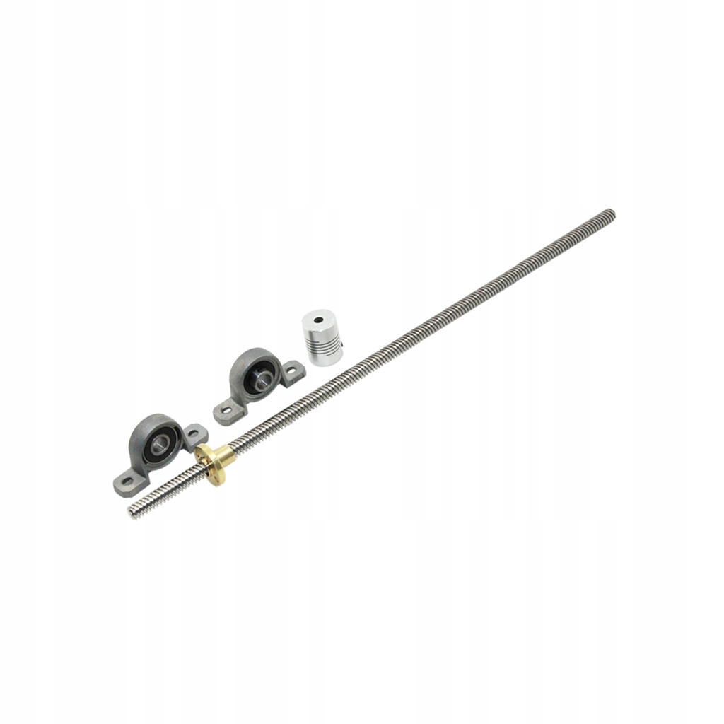 Śruba 8mm trapezowy pręt gwintowany łożysko kulk