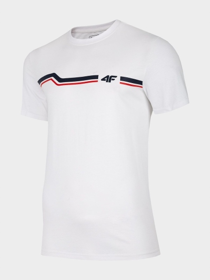 4F T-shirt męski Koszulka TSM024 BIAŁA XXL