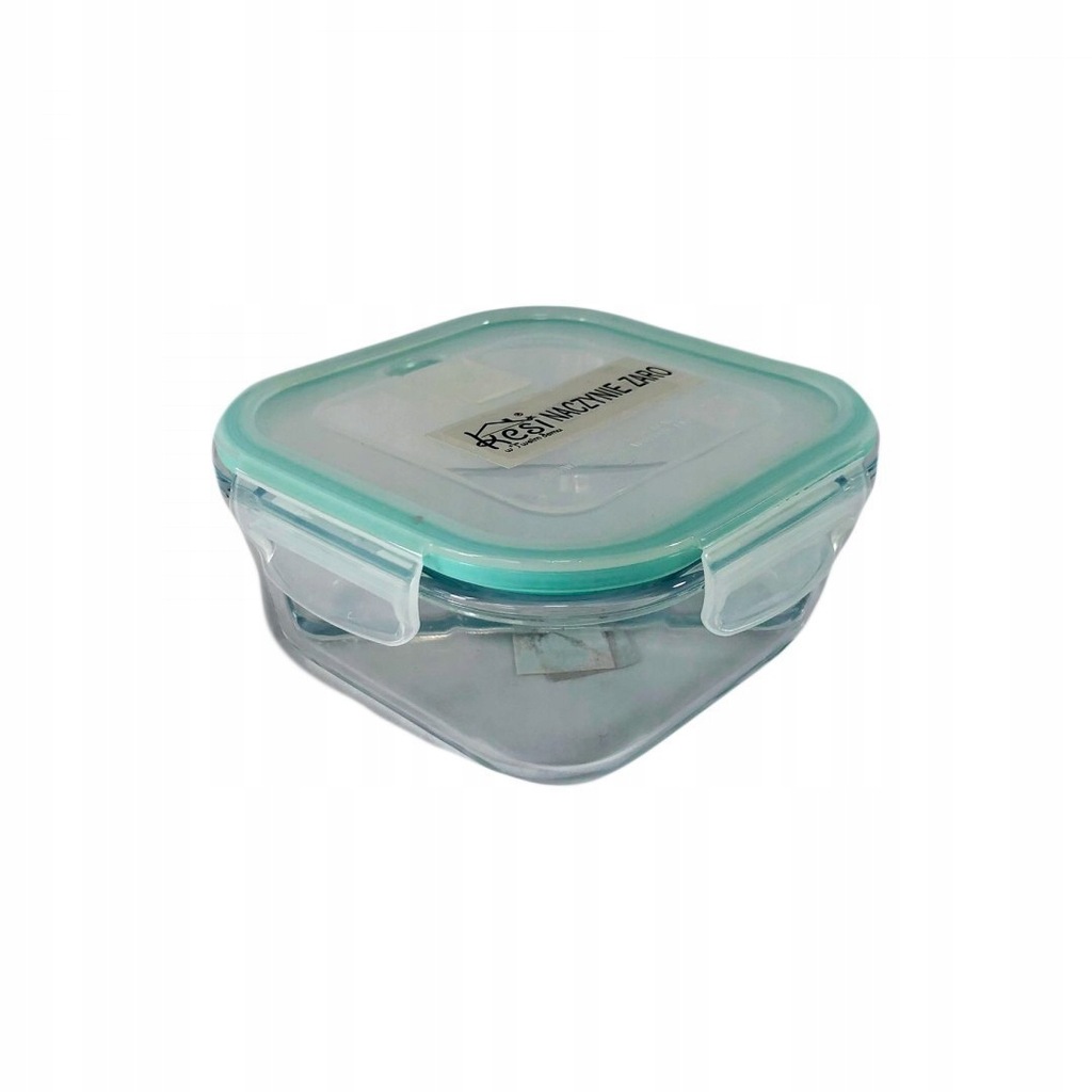 Pojemnik szklany na żywność niebieski
