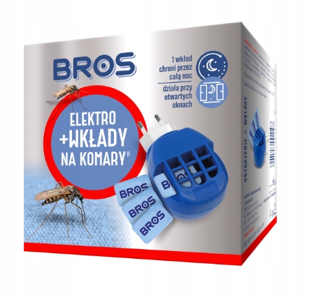 BROS 010 ELEKTROFUMIGATOR +10 WKŁADÓW NA KOMARY