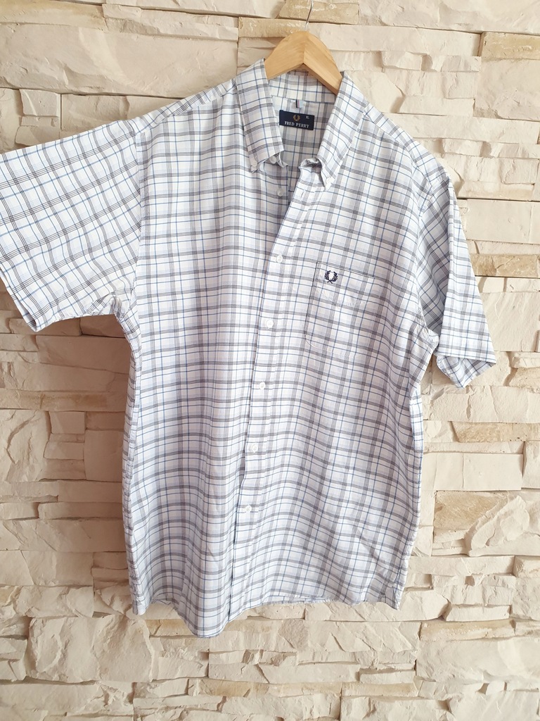 Fred Perry XL koszula w kratkę 100% cotton idealna