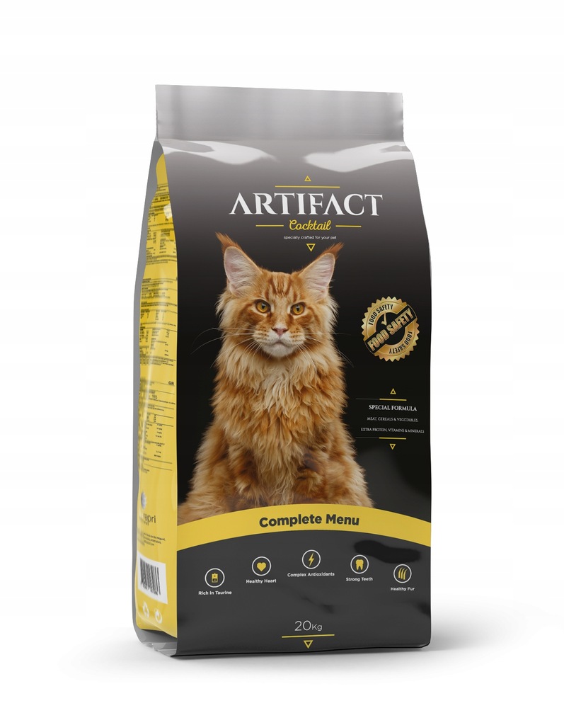 ZDROWA KARMA DLA KOTA KOT KOTKA ARTIFACT CAT FISH DLA KOTÓW DOROSŁYCH 20KG