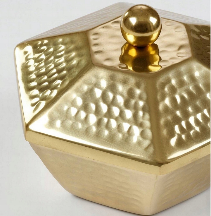 Ikea Ljuvare Miska złota złoty kolor metalow etno pojemnik prezent