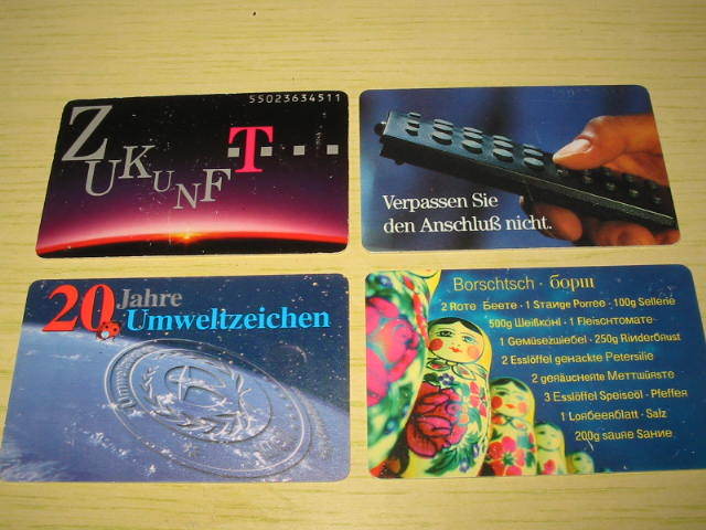 4 x karty telefoniczne Deutche Telekom chip