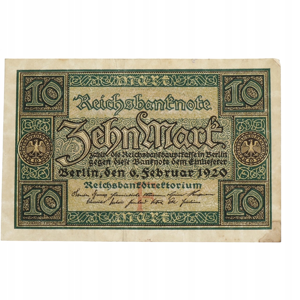 Niemcy - 10 marek Reichsbanknote - 1920 r F/U