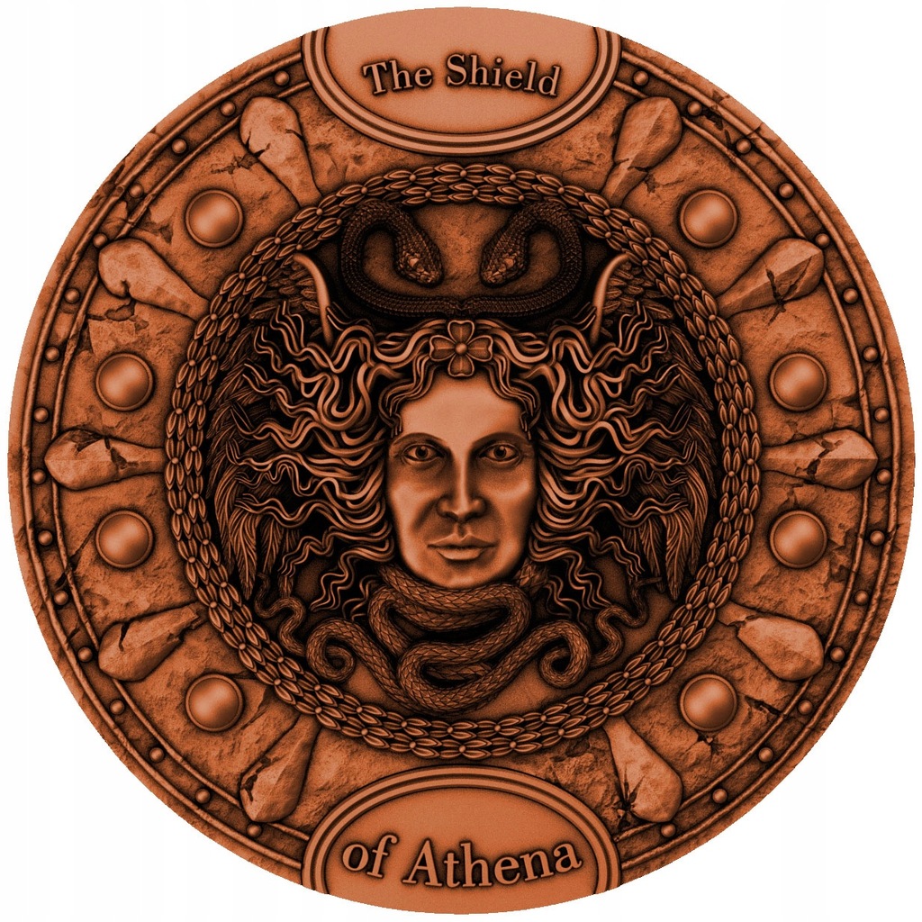 Niue 2022 5$ Tarcza Ateny - Ag/Miedziowane 2oz