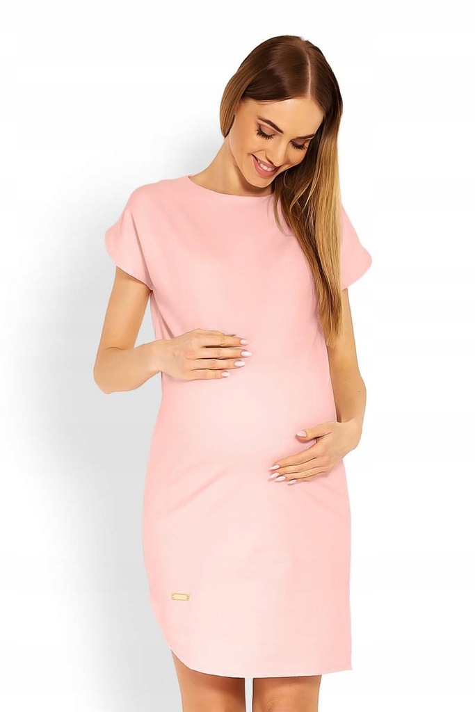 Sukienka Ciążowa Model 1629C Pink - PeeKaBoo XXL