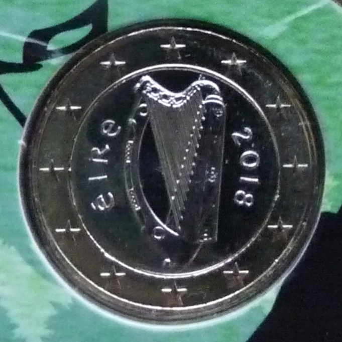 IRLANDIA 2018 - 1 EURO UNC !!!!!!!RAR!!!!!!!!!!