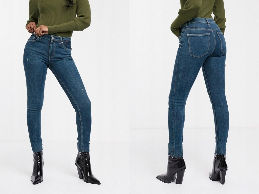 Bershka - Skinny jeans w kolorze granatowym XL/42
