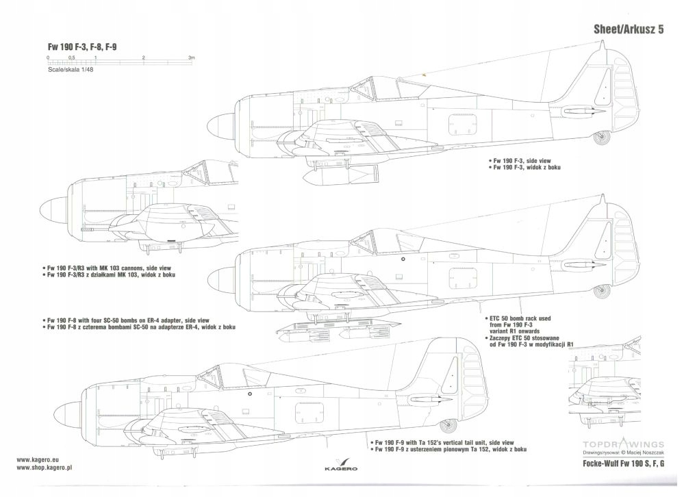 Купить Модели Focke-Wulf Fw 190 S F G - Кагеро Верхние чертежи: отзывы, фото, характеристики в интерне-магазине Aredi.ru