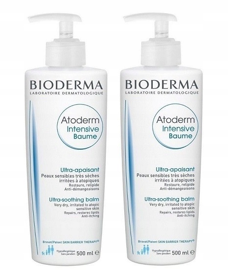 2 x 500ml BIODERMA ATODERM INTENSIVE BAUME BALSAM