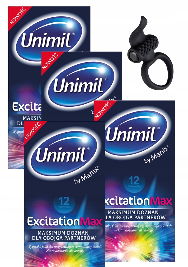 UNIMIL EXCITATION MAX 48 szt + WIBRUJĄCY PIERŚCIEŃ