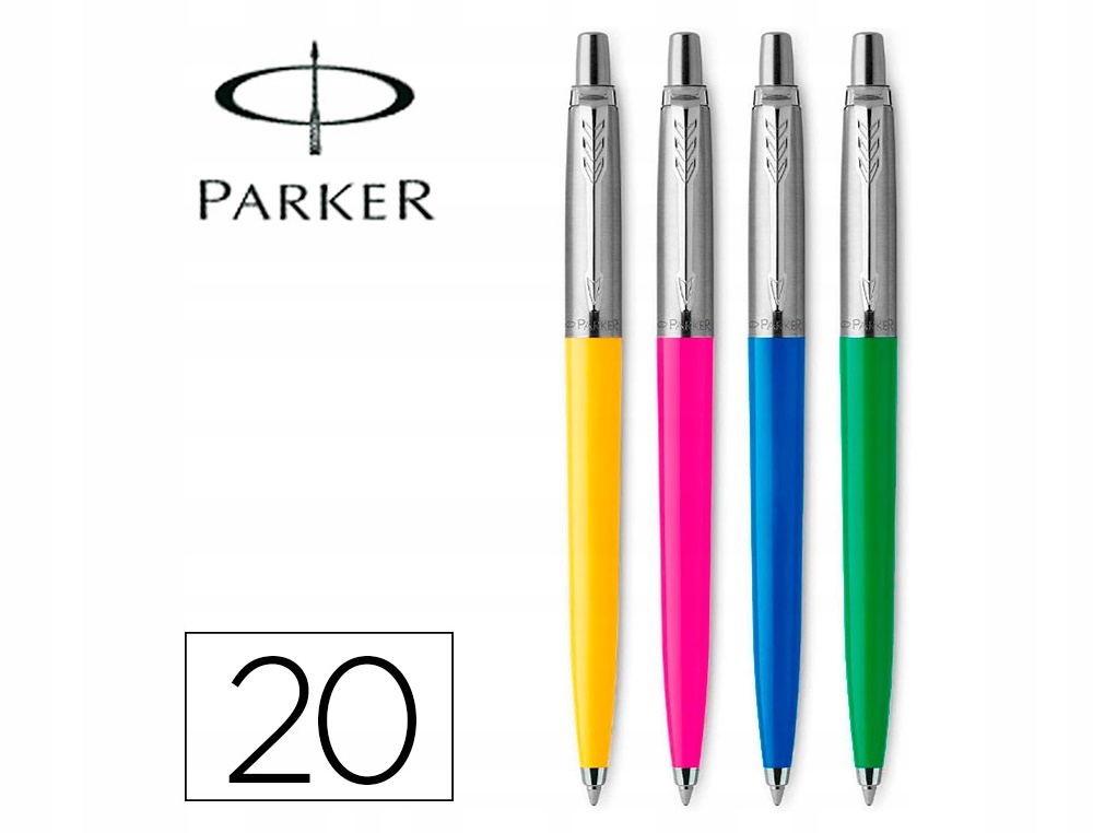 ZESTAW DŁUGOPISÓW PARKER JOTTER M BLUE 20 SZTUK