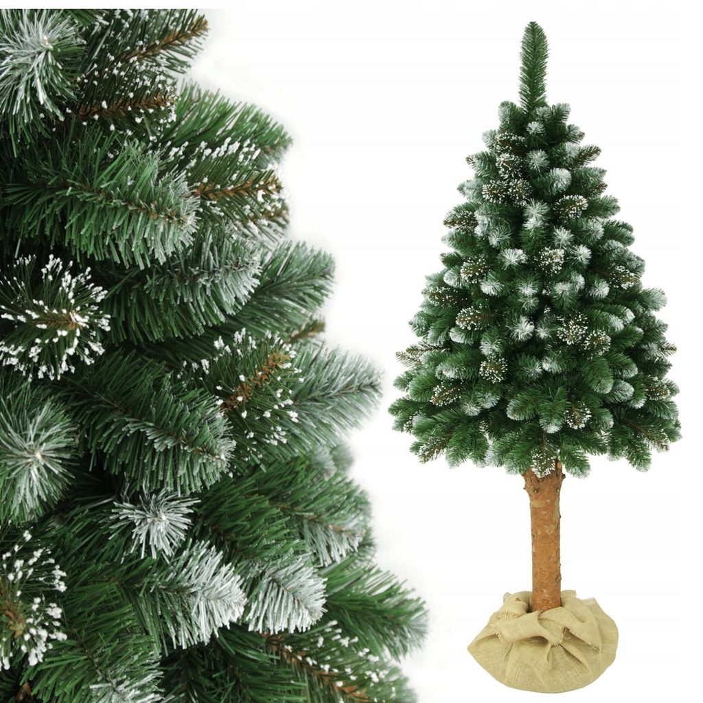 CHOINKA SZTUCZNA SOSNA KRYSZTAŁOWA NA PNIU 220 cm 9904644422