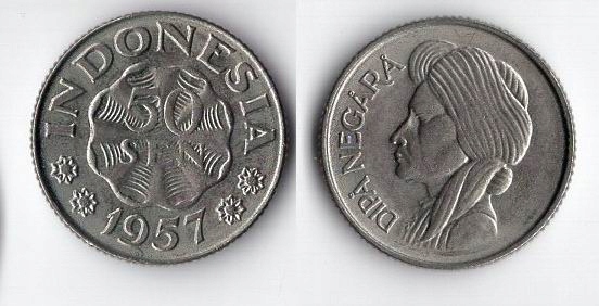 INDONEZJA 1957 50 SEN