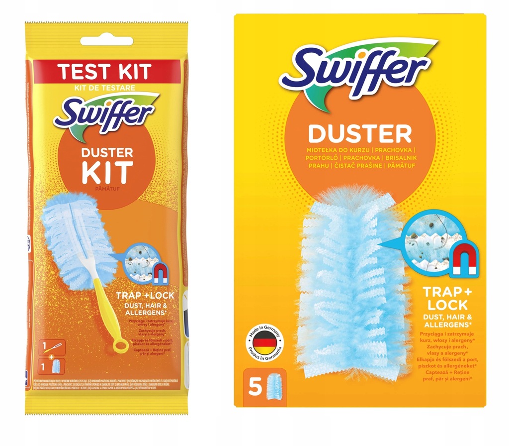 SWIFFER DUSTER MIOTEŁKA 1+1+5 ZBIERA KURZ SIERŚĆ