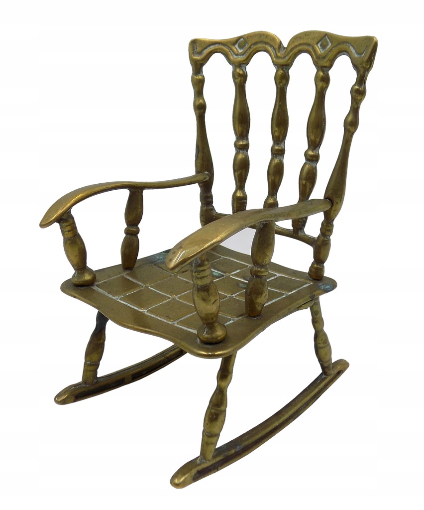 figura FOTEL BUJANY mosiądz PRL