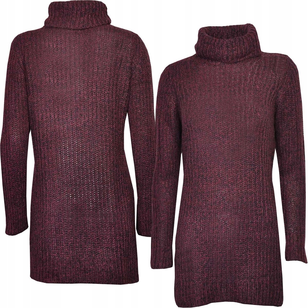 River Island Ciemno Burgundowy Sweter Golf XL 42