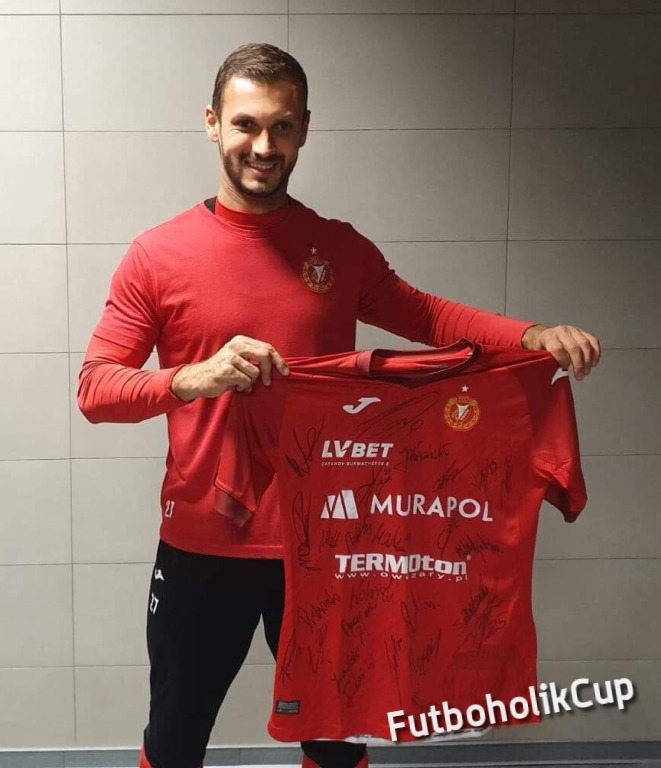 Koszulka meczowa z autografami Widzew Łódź