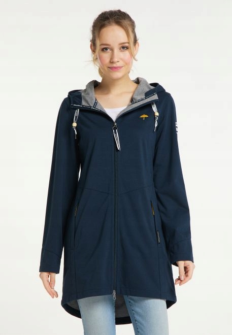 KURTKA damska funkcyjna długa sportowa SOFTSHELL S