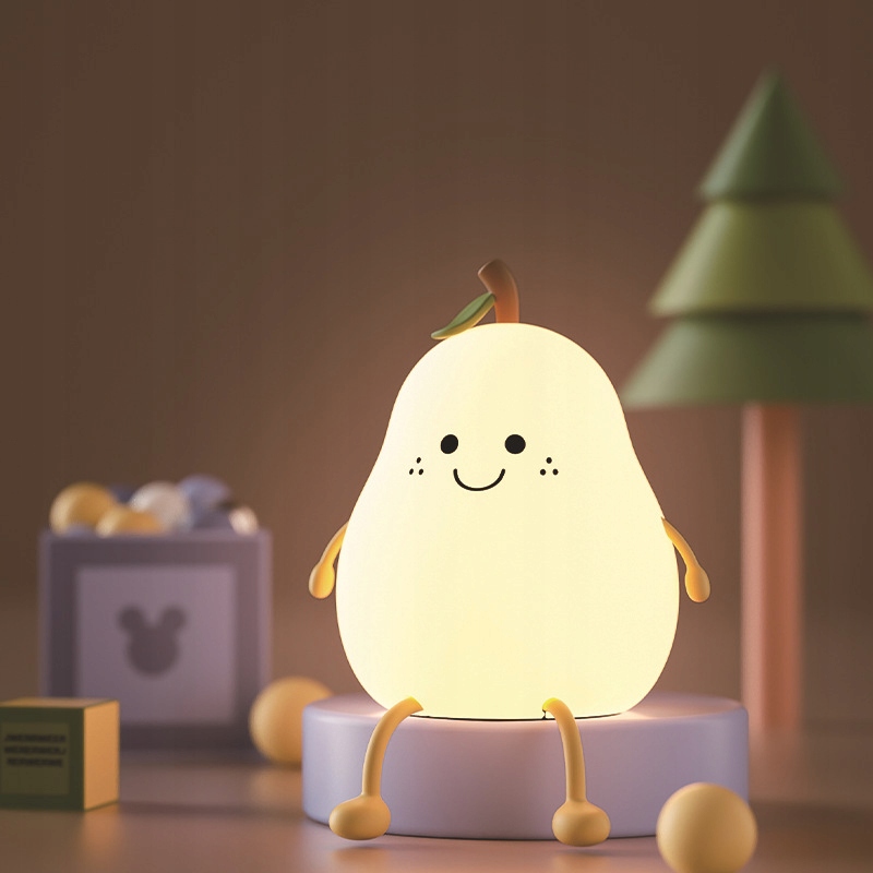 Yali Night Light Pear Night Light Silicone Cute Night Light