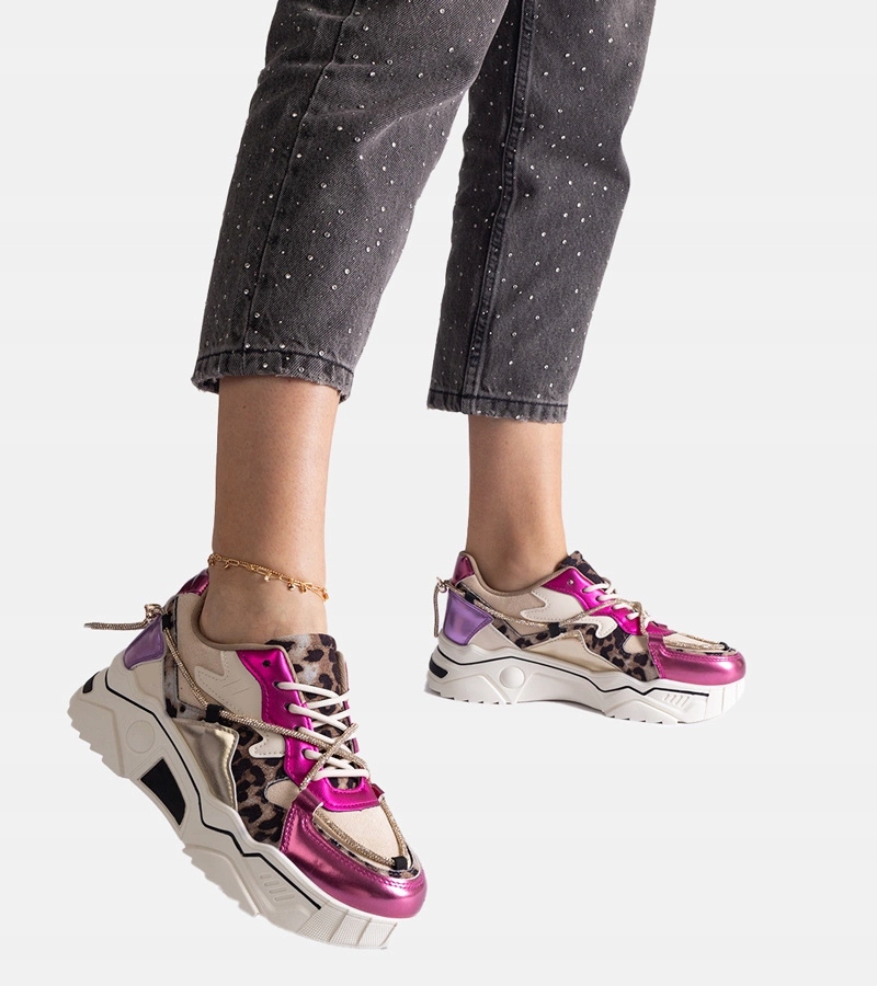 Sneakersy damskie buty sportowe różowe 31089 rozmiar 40