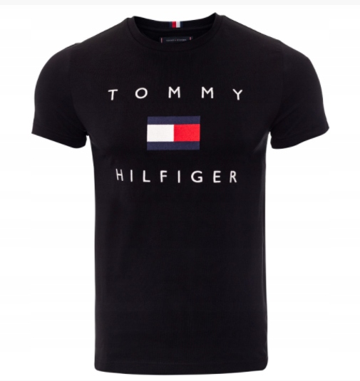 T-SHIRT MĘSKI TOMMY HILFIGER FLAG czarny r. XXL