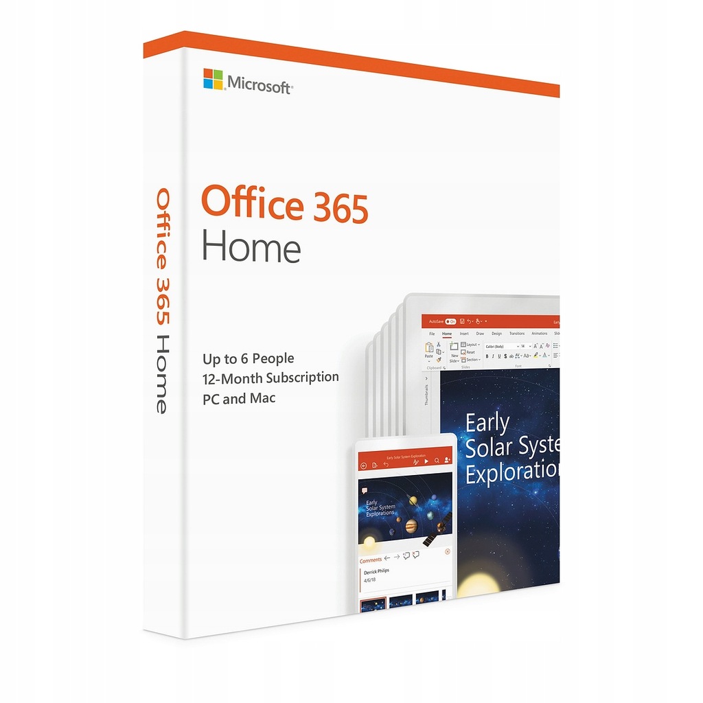 Microsoft Office 365 Home 1rok /6st EU 23% BOX