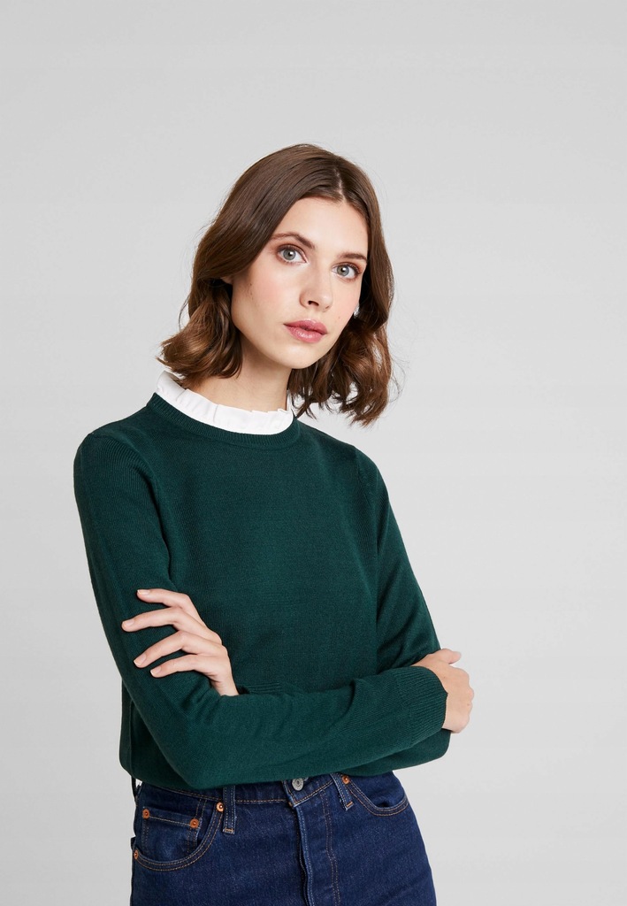 DOROTHY PERKINS SWETER ZIELONY KLASYCZNY 36 1ZAI