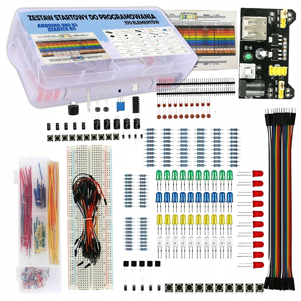 ARDUINO UNO R3 ZESTAW STARTOWY EDUKACYJNY DO NAUKI PROGRAMOWANIA XXL