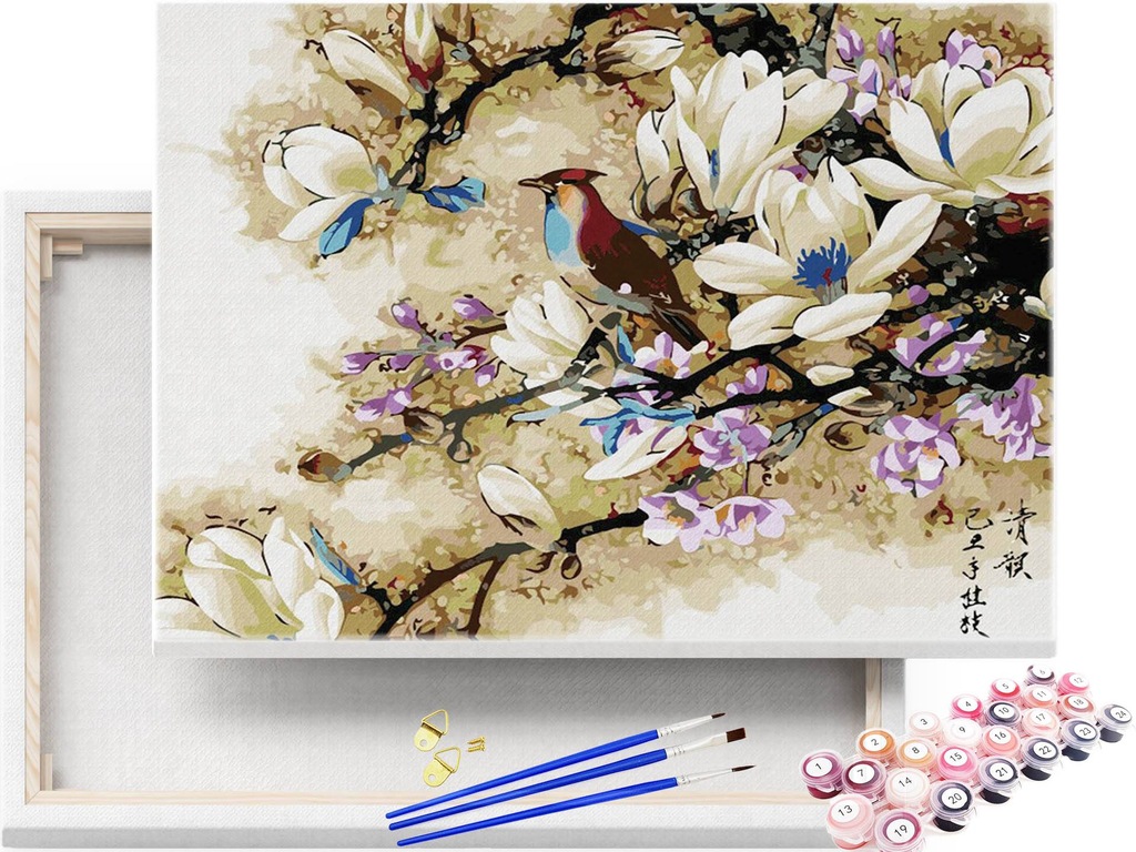Drzewo magnolii - Malowanie po numerach