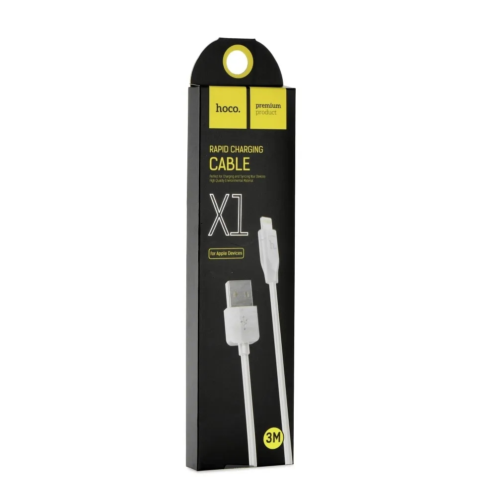 HOCO kabel USB do iPhone Lightning 8-pin biały 3m