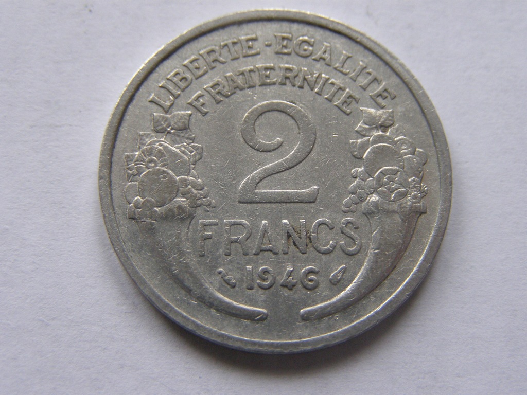 FRANCJA FRANCE 2 FRANCS 1946 ROK BCM !!!!!!!! 0927