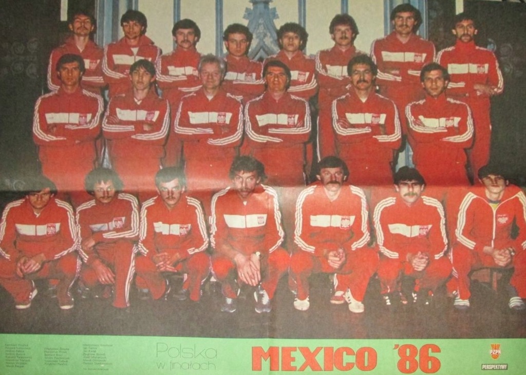 Oryginalny Plakat Polska Reprezentacja Mexico 86