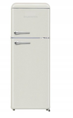 Lodówka Retro Wolkenstein 208l, 147 cm, kremowa