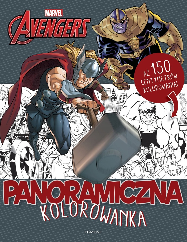 Marvel Avengers Panoramiczna Kolorowanka Ksiazka 7829868580