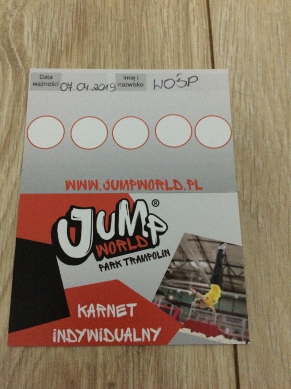 Karnet na 5 wejść do Jump World