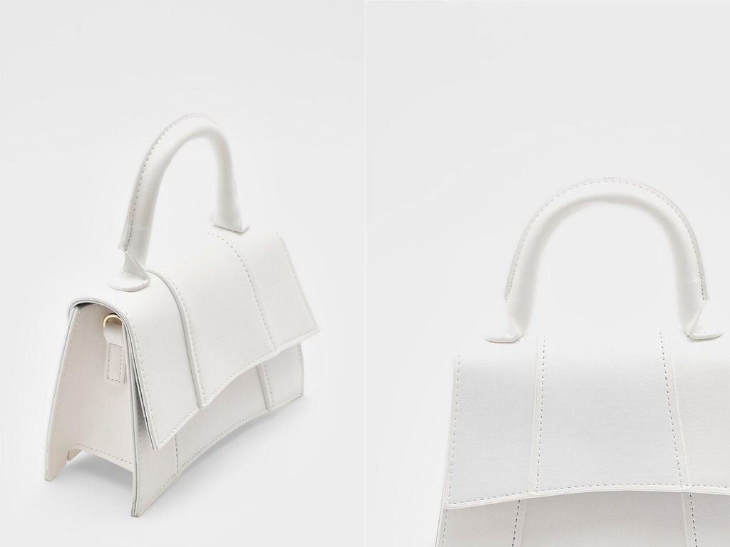 Boohoo Mała biała torebka kuferek