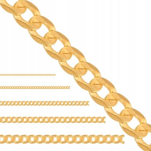 Złoty łańcuszek pancerka 50 cm 585
