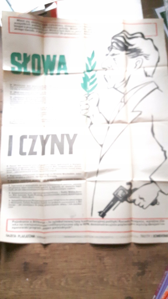 Plakat SLOWA I CZYNY Reagan Gazeta Plakatowa 1985
