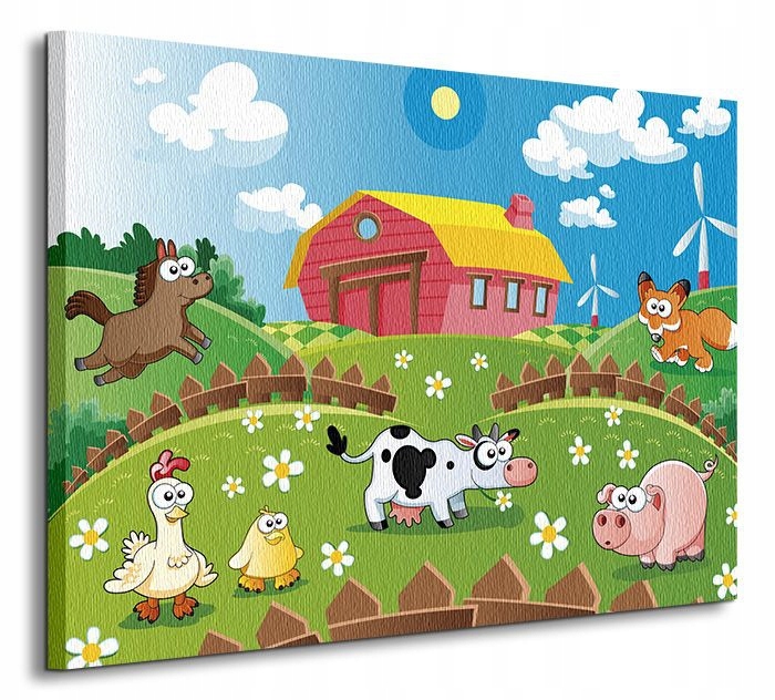 Obraz na płótnie dla Dzieci Farma 80x60cm Obrazy