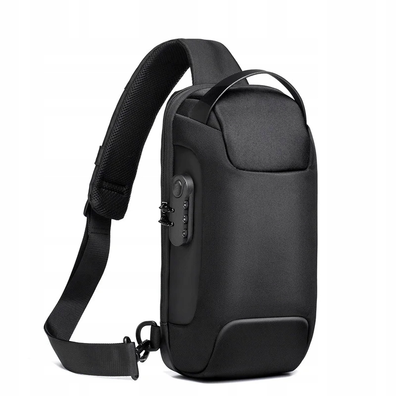 Men Sling Backpack Rucksack Crossbody Bag with USB Charge Port Anti-theft