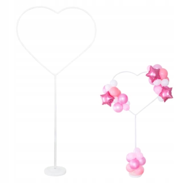 Stojak na Balony Serce 150cm Do Balonów Dekoracje Urodziny Roczek Chrzest