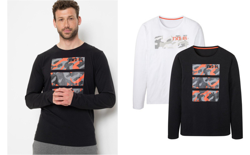 BONPRIX _ZT O6I BLUZKA Z NADRUKEM (2 PAK) _/ 68