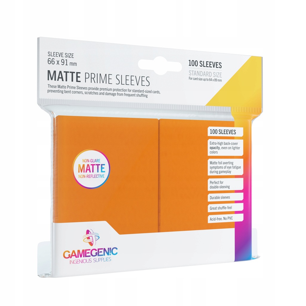 Protektory Koszulki na karty Gamegenic Prime Matte Orange (100)