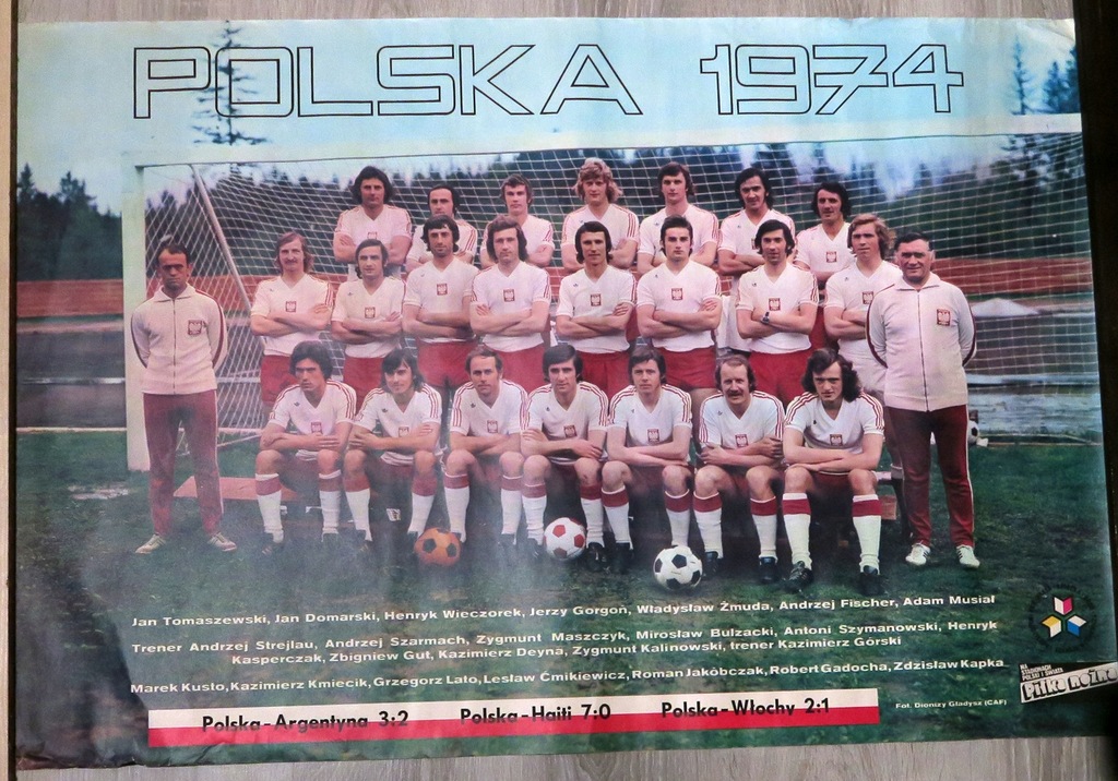 Plakat Reprezentacja Polski w Piłce Nożnej 1974